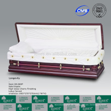 LUXES Europeu americana estilo sólido madeira caixão caixão para Funeral_China caixão fabrica